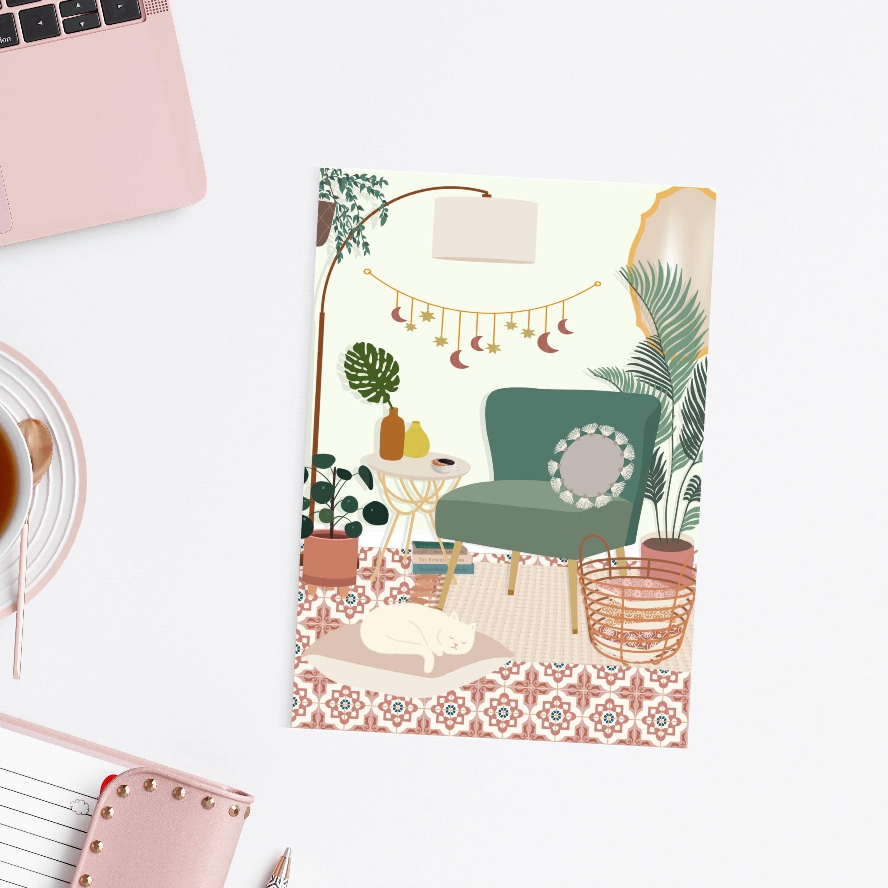 Ditsy & Stitch - Wholesale Postcard - Moroccan Plant Room Postcard