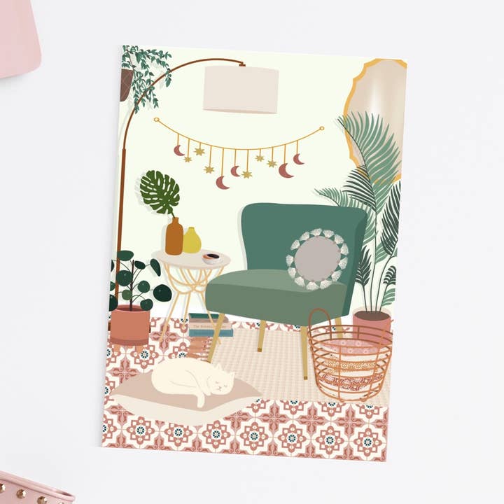 Moroccan Plant Room Postcard for wholesale by Ditsy & Stitch
