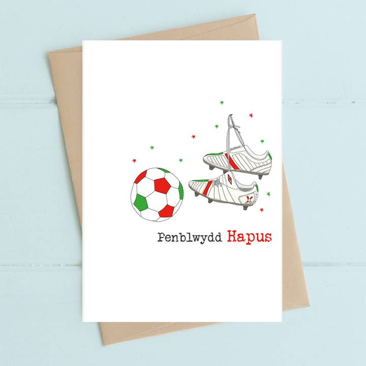 Welsh Card - Penblwydd Hapus / Happy Birthday for wholesale by Dandelion Stationery