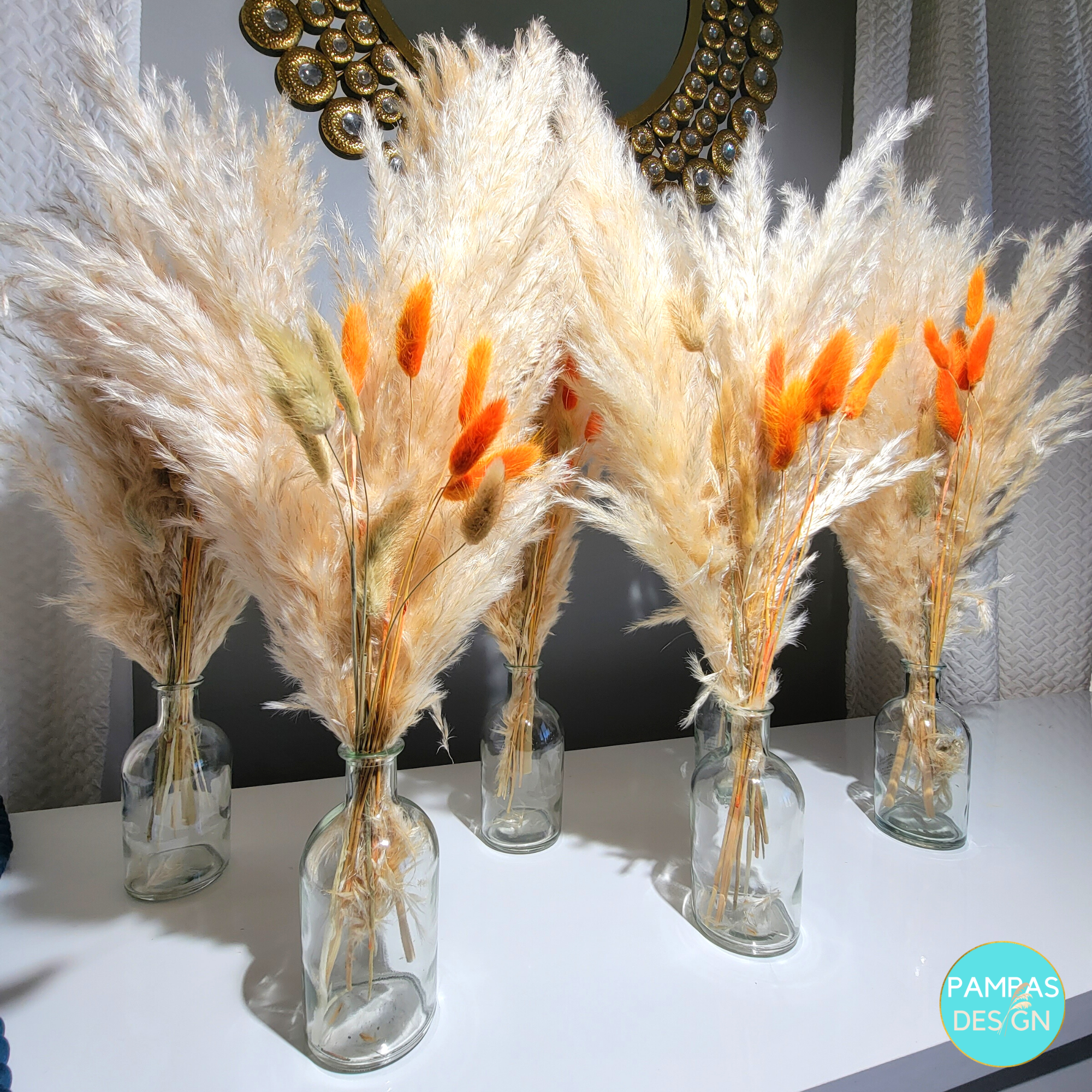 Pampas Design - Wholesale Dried/Pressed Flowers - Pampas Grass Centerpieces including Vase10