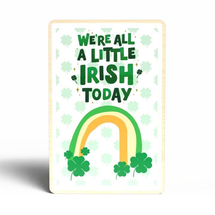 Carte postale en bois durable pour la Saint-Patrick pour la vente par Lifeforce Glass, Inc.