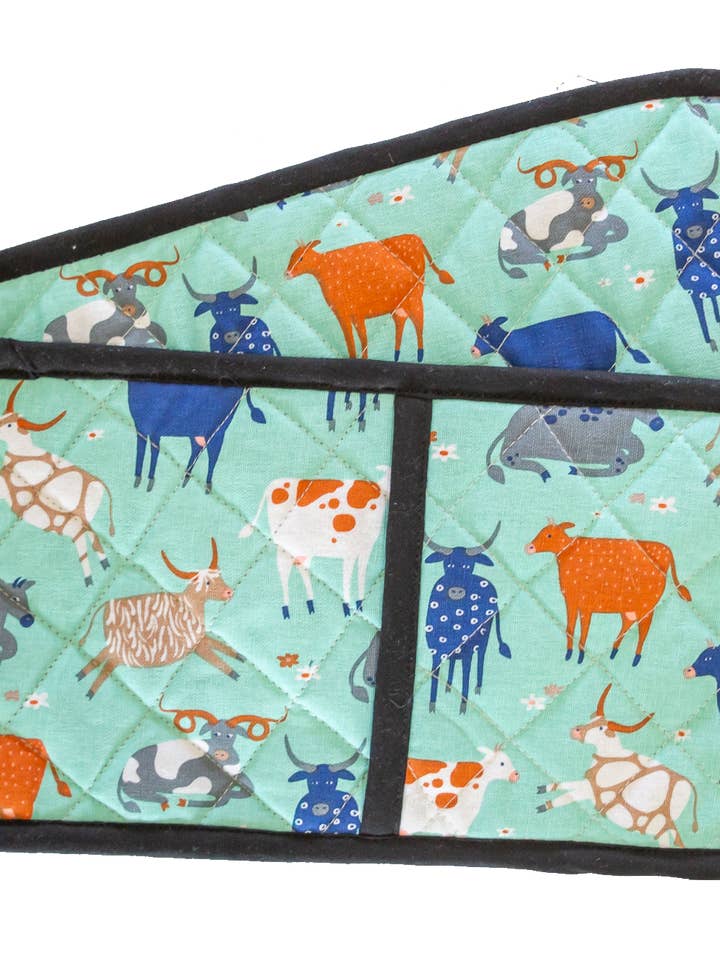 Luva de Forno Duplo - Vaca Verde por atacado de Allgifts Australia