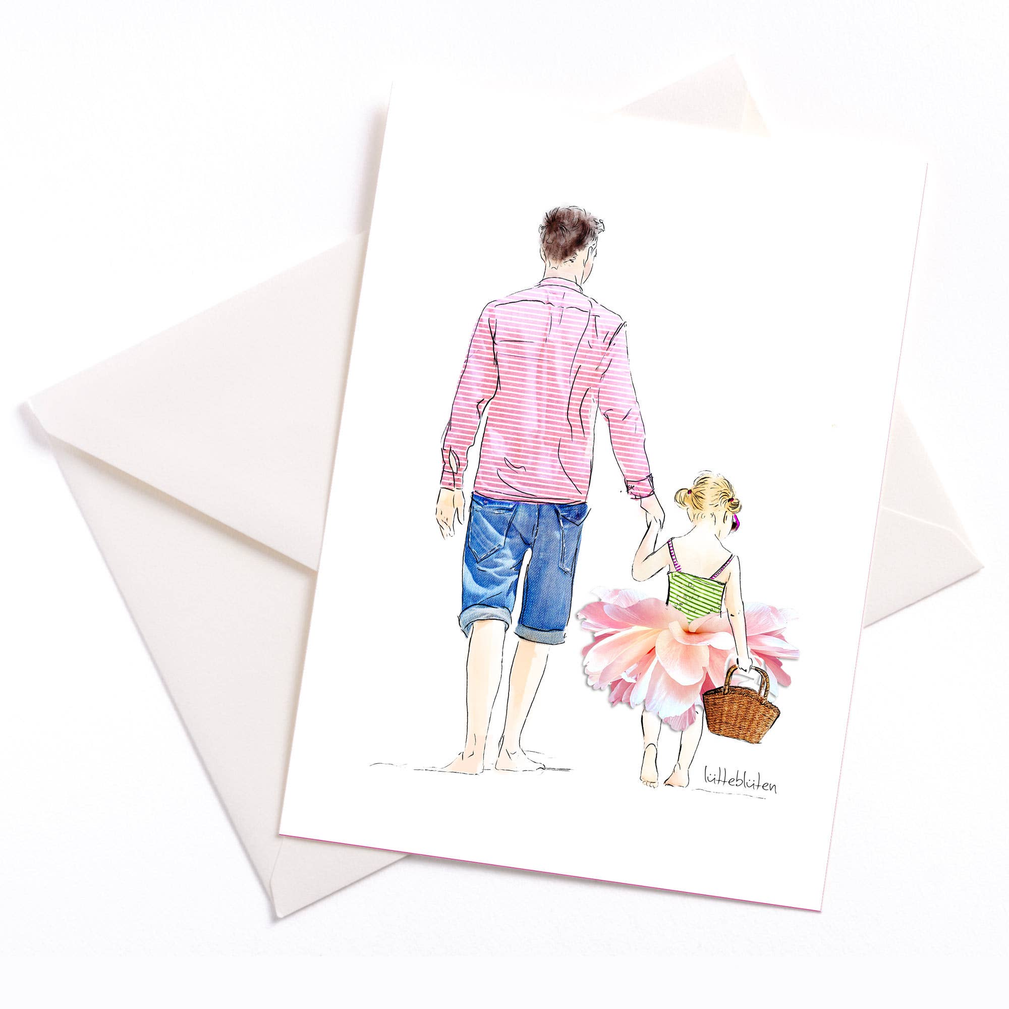 Lütteblüten - Wholesale Father's Day Card - Dad, I Love You - Card with Envelope0