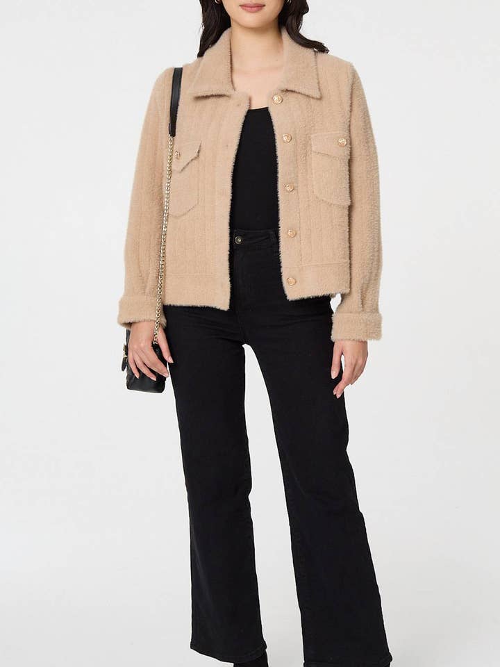 Soft Textured Button Front Boxy Shacket
for wholesale by Stellalondon