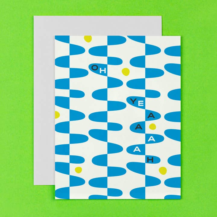 Oh Yeaaaah • Biglietto di auguri a forma di scarabocchio per la vendita all'ingrosso da parte di My Darlin'