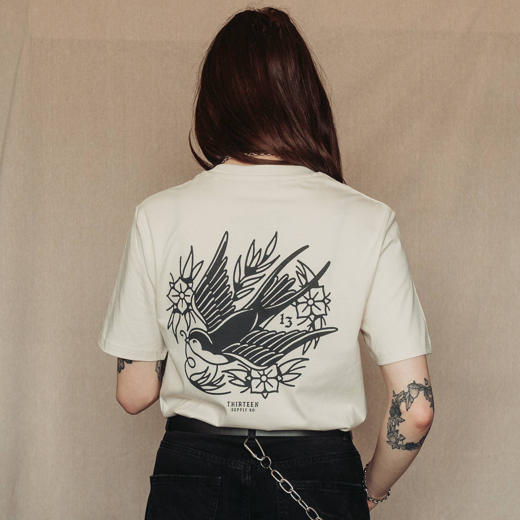 Thirteen Supply Co – wholesale Screen printed t-shirt – Women′s – STEADFAST - SHORT SLEEVE UNISEX T-SHIRT4