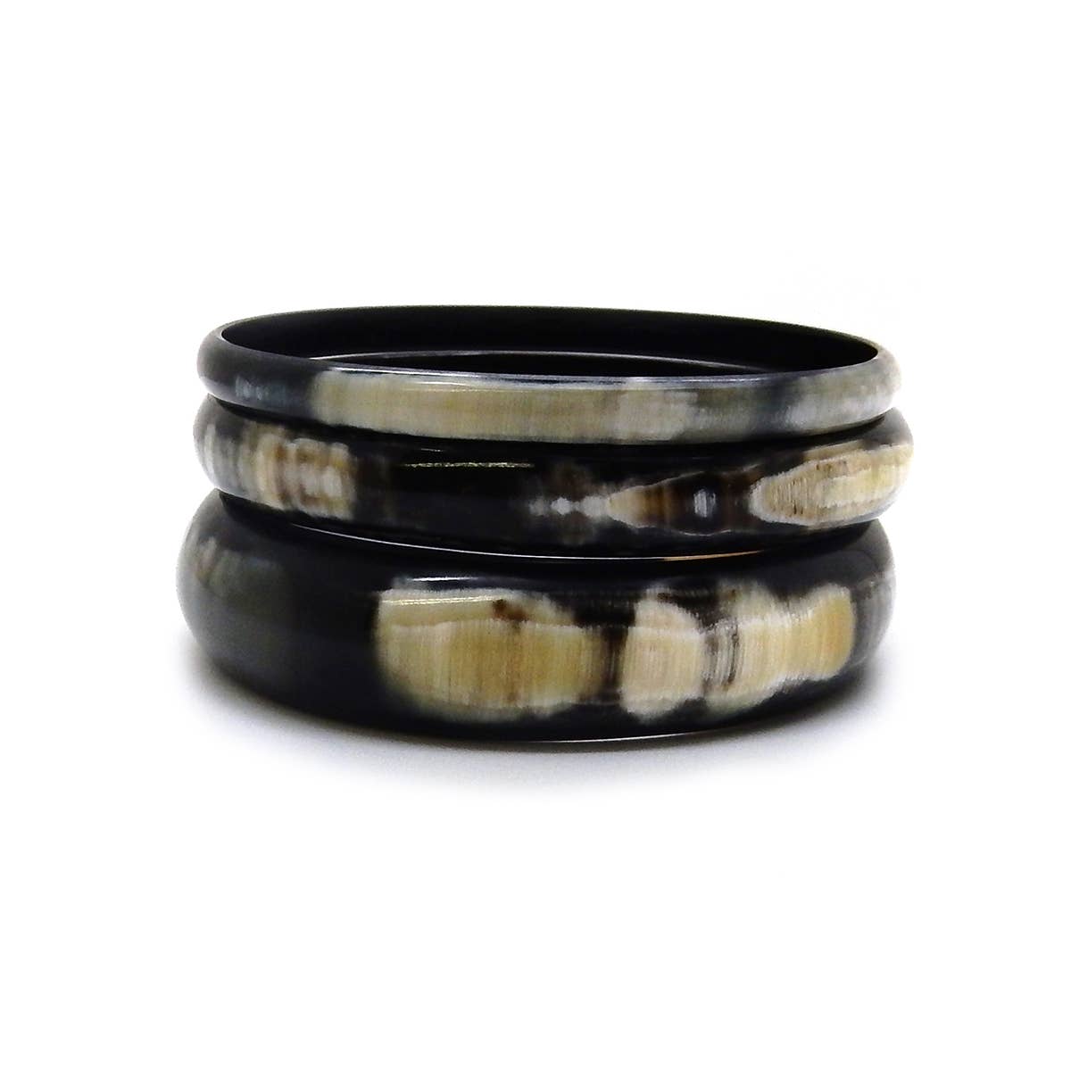 COUCOT - Vente Bracelet jonc - Combinaison de 3 joncs en corne - 3 tailles4