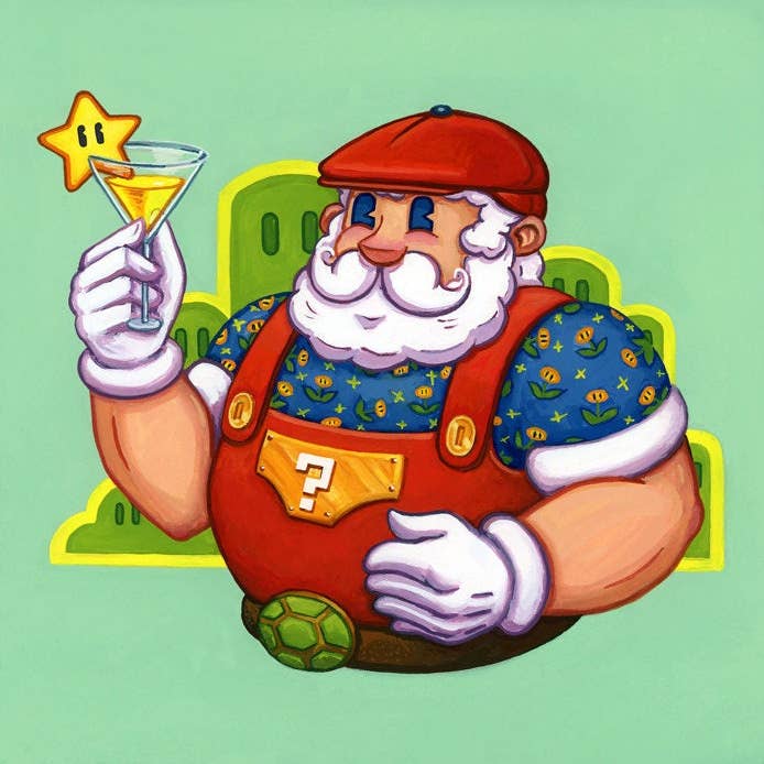 The Fabulous Mario - 8"x8" Art Print for wholesale by Johnny Acurso Illustration