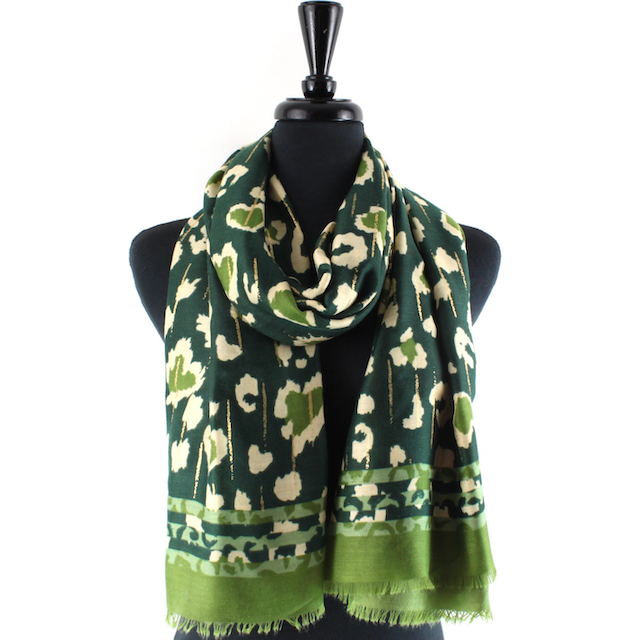 Pretty Persuasions - Wholesale Sjaal - Dames - S24098 Hearts Afire sjaal met goudkleurig metaal4