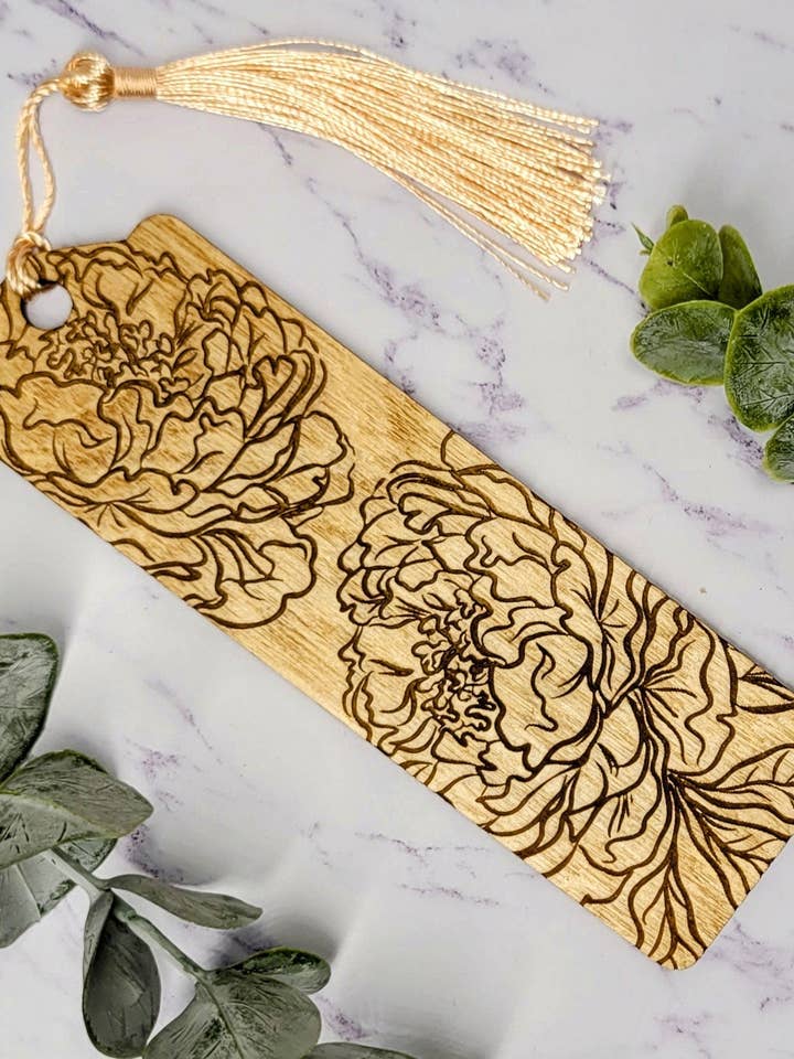 Segnalibro Peony - Segnalibro personalizzato - Calze Stuffer - Regali per lettori - Regalo per amanti dei libri per la vendita all'ingrosso da parte di Shelfish Modern