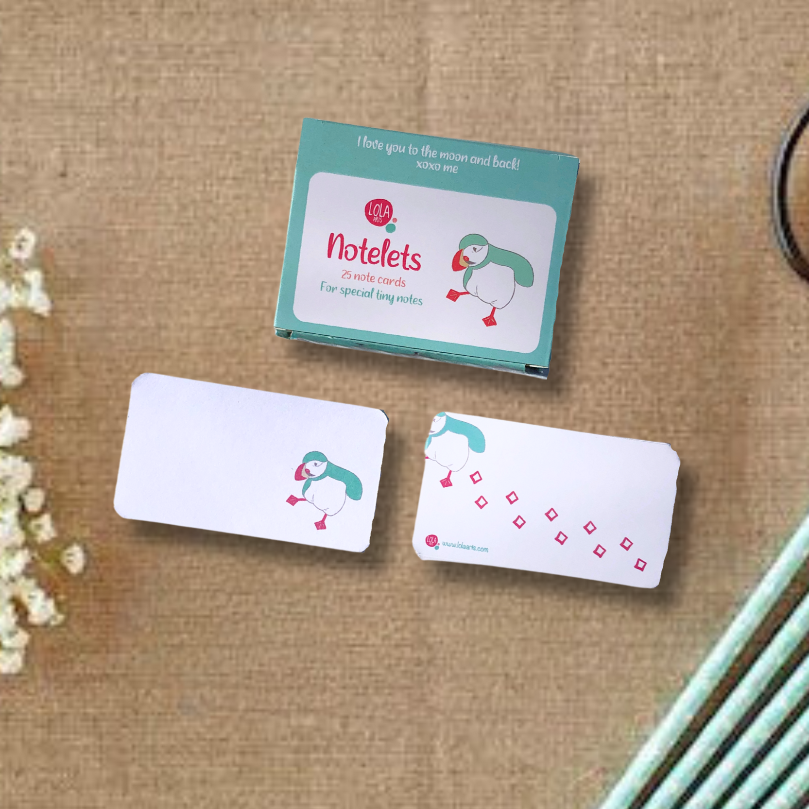 Lola Arts - Wholesale Stationery/Notecard Set - Notelets, tiny note card set1