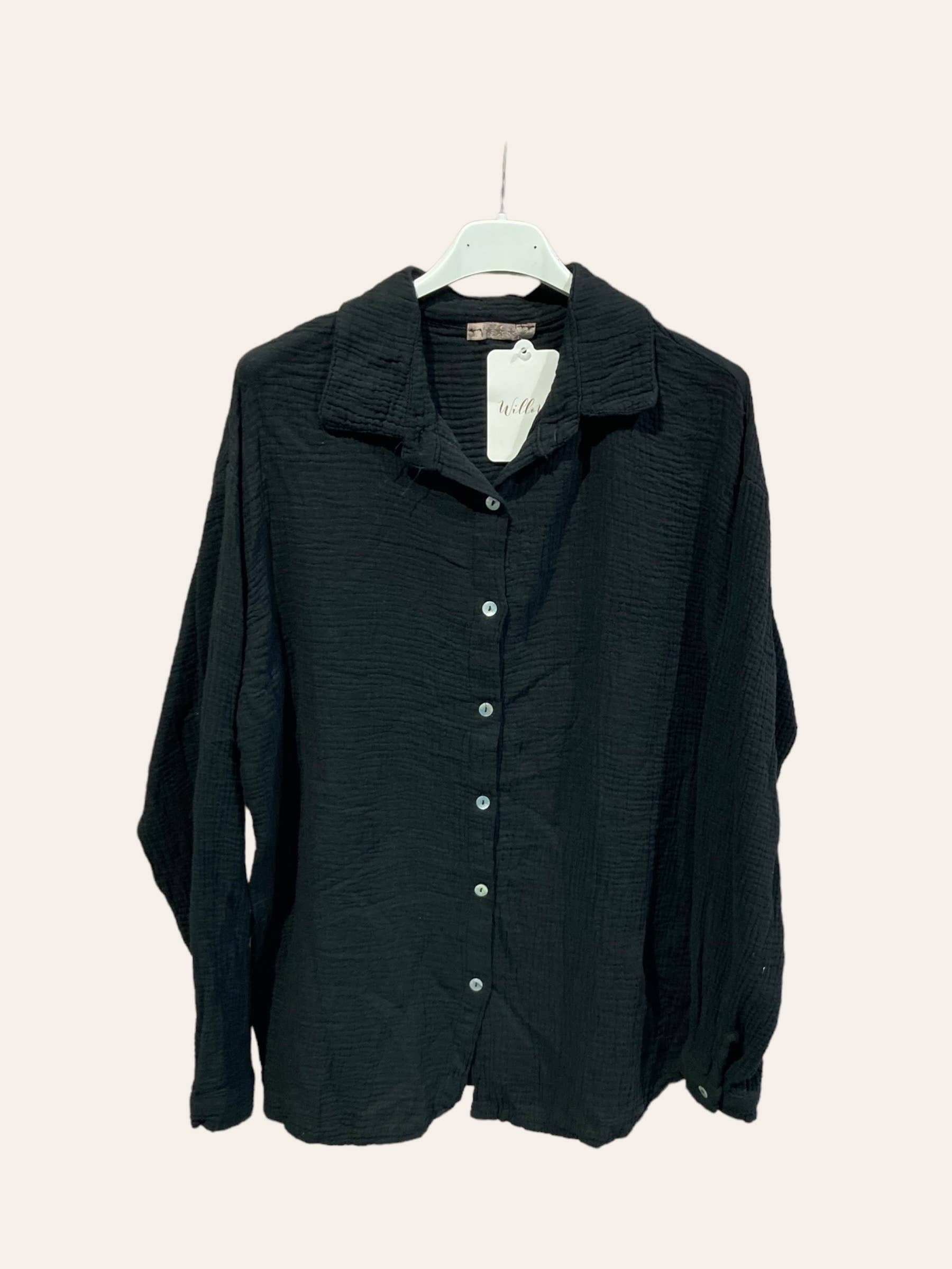 Moonsun - Wholesale Button Down Shirt - Women's - Cotton gauze shirt #30360