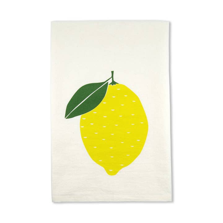 Lemon Organic Cotton Tea Towel for wholesale by eleventy-five