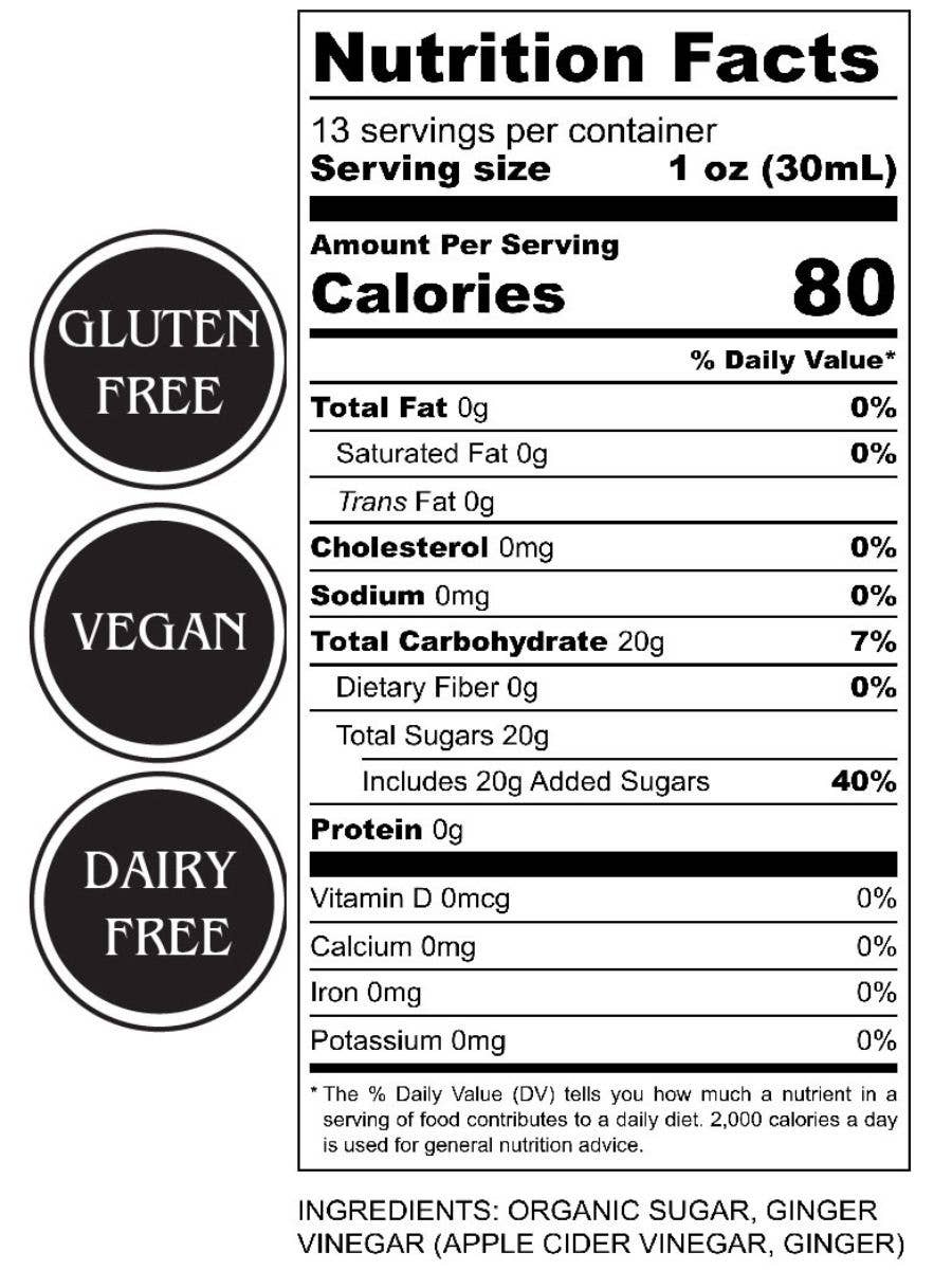 Tait Farm Foods - Vente Mélange/sirop pour cocktails - Gingembre Arbuste1