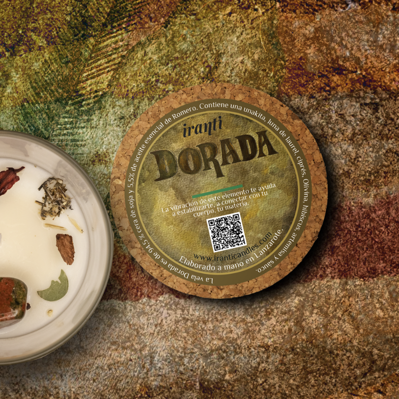 Iranti candles - Wholesale Jar/Filled Candle - GOLDEN SCENTED CANDLE (M) Rosemary essential oil.1