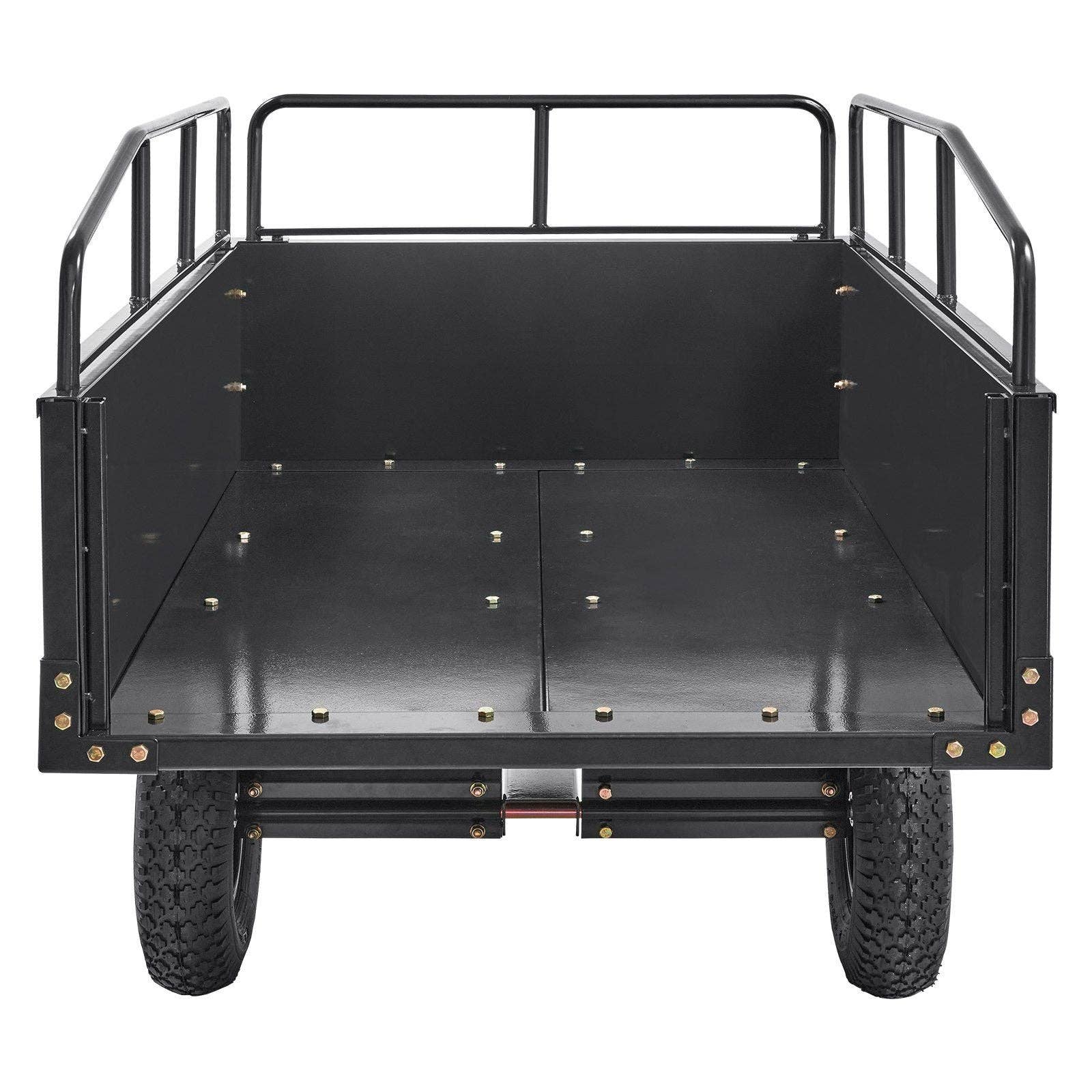 Hard Rock Health Stores - Wholesale Outdoor Ornament/Decor - Heavy Duty ATV Trailer Steel Dump Cart, 750-Pound 15 Cubic Feet, Garden Utility Trailer with Removable Sides for Riding Lawn Mower Tractor9