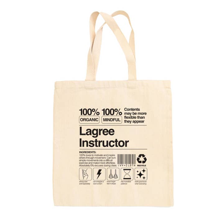Lagree Instructor Tote Bag for wholesale by Ivy + Cloth