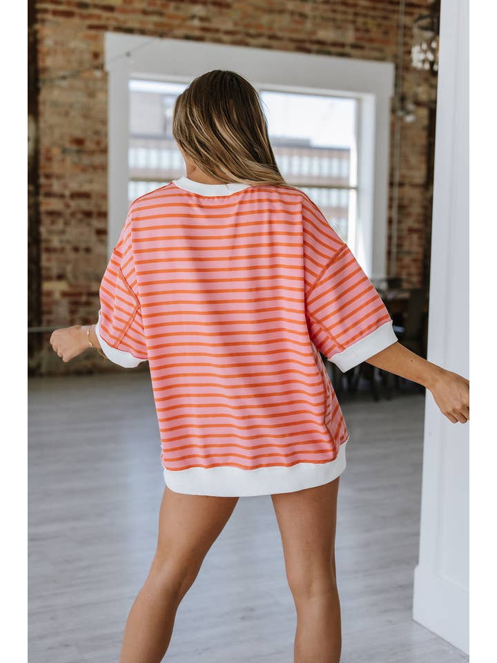 Liam & Company - Wholesale Tunic - Women's - Wanda Colorblock Striped Tunic | S-2XL