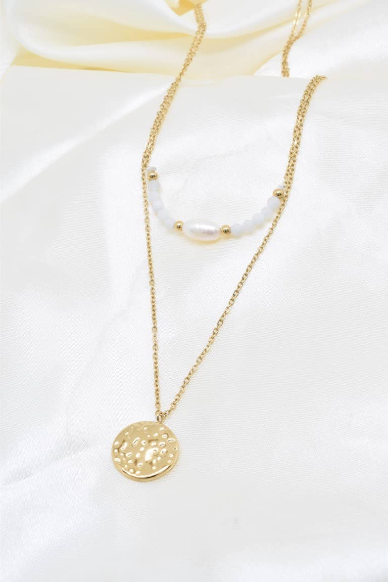 Kapyco - Wholesale Pendant/Charm Necklace - Double-row stainless steel necklace - BJ210248OR1