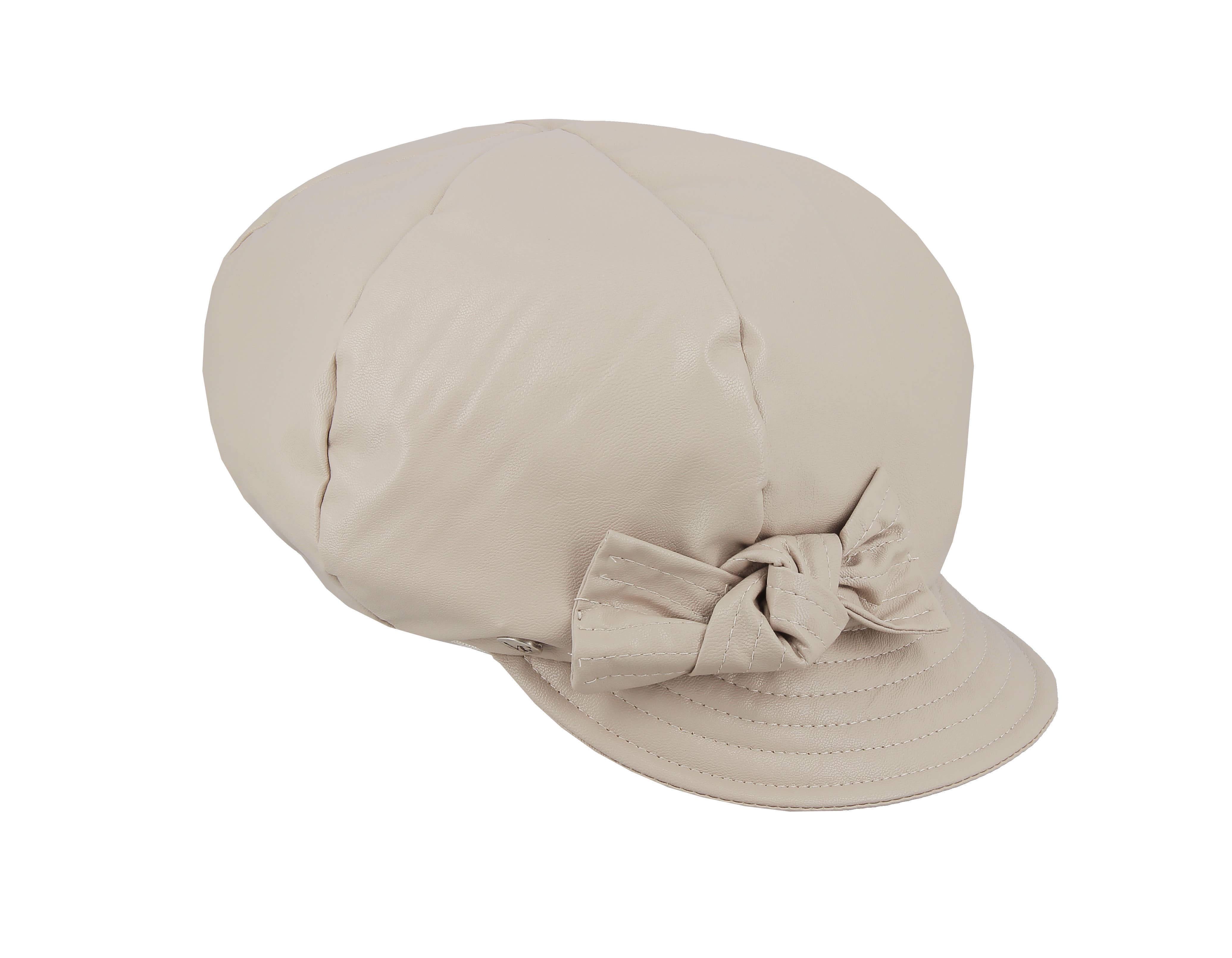 Beige Kappe mit Zierschleife - 2E233 für den Großhandel auf Faire0