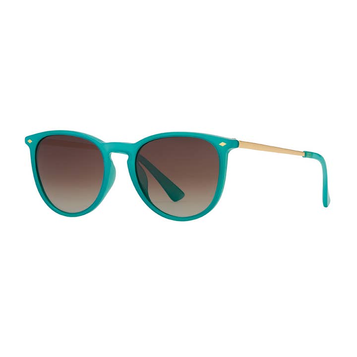 BP19816 - Aire - Milky Teal /Gold / Gradient Brown Polarized for wholesale by Blue Planet Eco-Eyewear