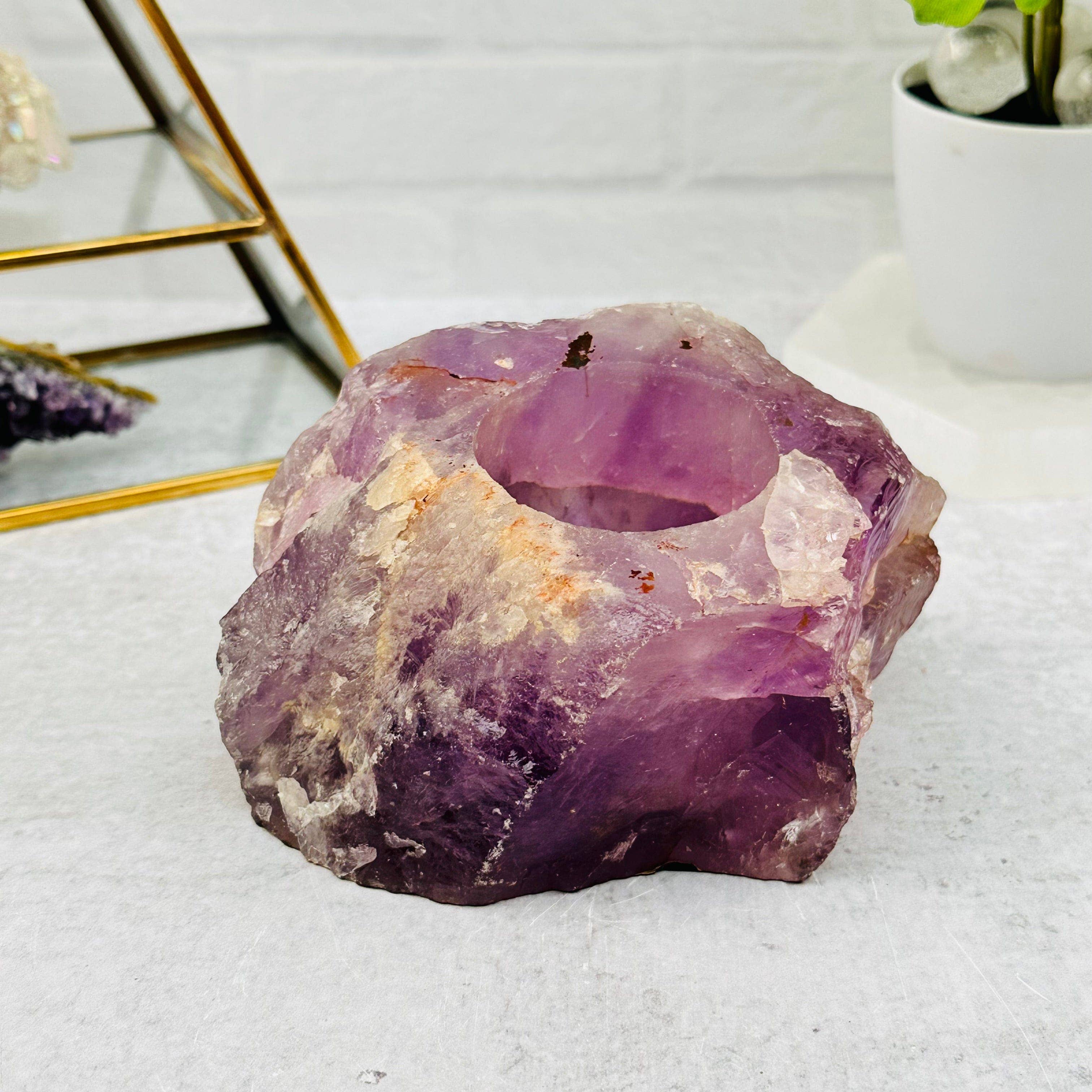 Rock Paradise - Wholesale Candle Holder - Rough Amethyst Crystal Candle Holder10