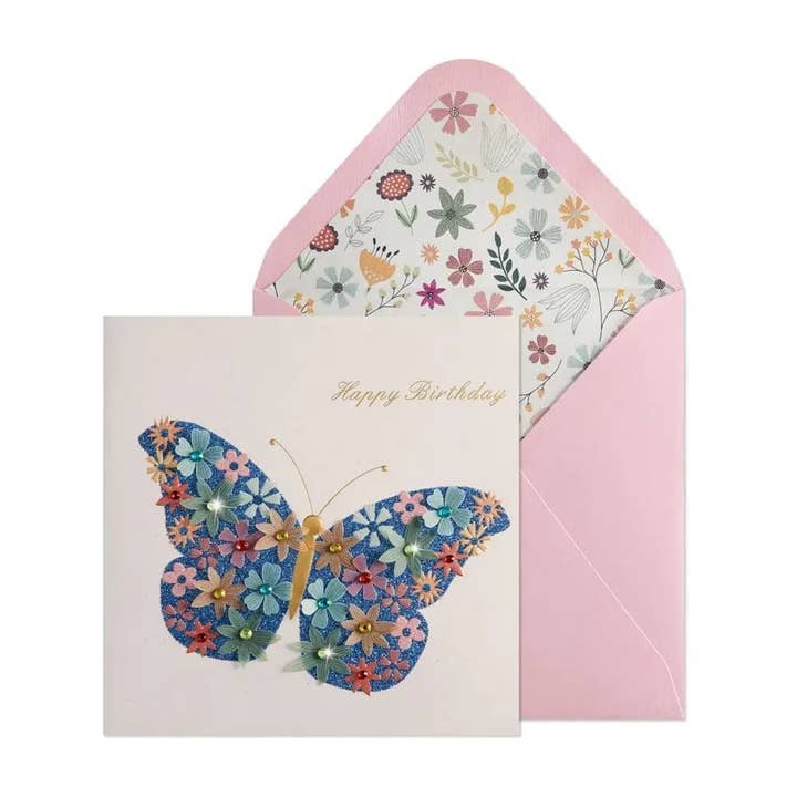 Flower Butterfly Greeting Card for wholesale by NIQUEA.D