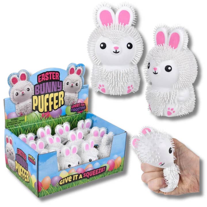 JSBlueRidge Toys - Wholesale Fidget Toy - Kids - Happy Puffer Bunny Fidget Sensory Kids Toy