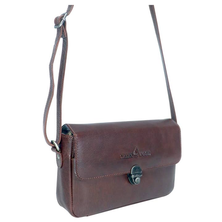 Greenwood – wholesale Crossbody bag – Women's – Birgit Women's Crossbody Bag Small Brown Leather Bag10