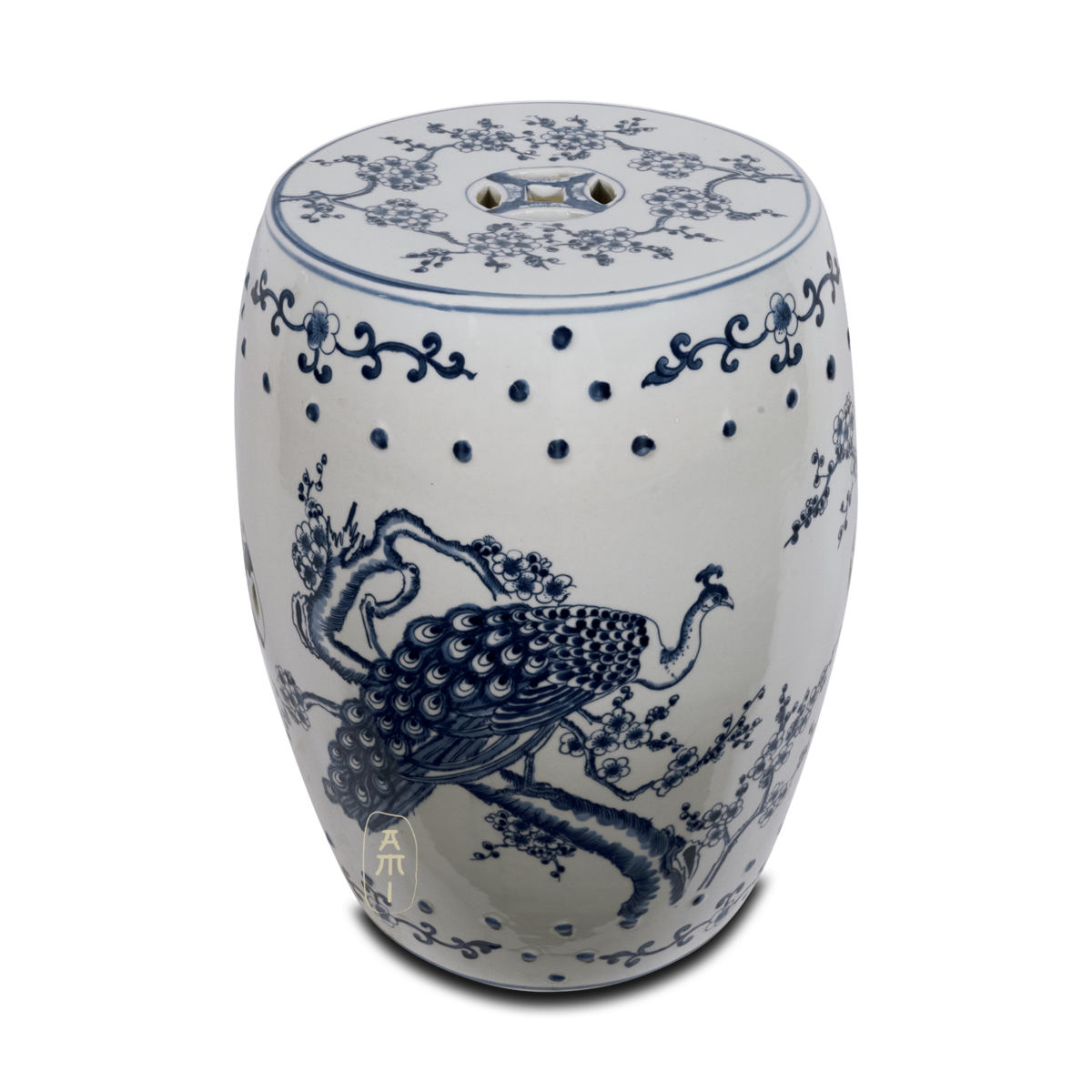 Asian Mix Interior - Wholesale Stool - Gardenstool peacock BW3