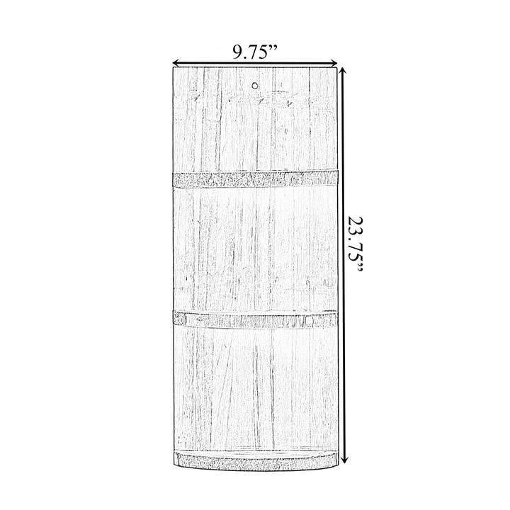 Quickway Imports - Wholesale Free Standing Shelf - Natural Wooden Three Sliced Log Wood Shelf Display