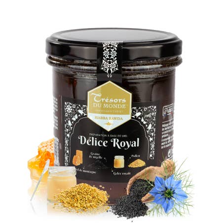 Honey with Royal Jelly, Pollen and Nigella 400g for wholesale by Maison CRÉTET