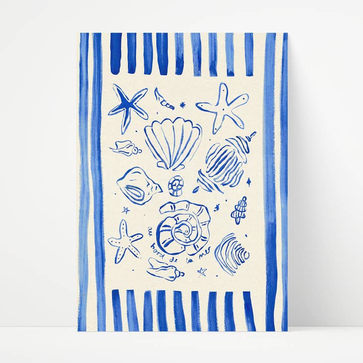 Von The Seaside, handbemalter Kunstdruck für den Großhandel von Proper Good