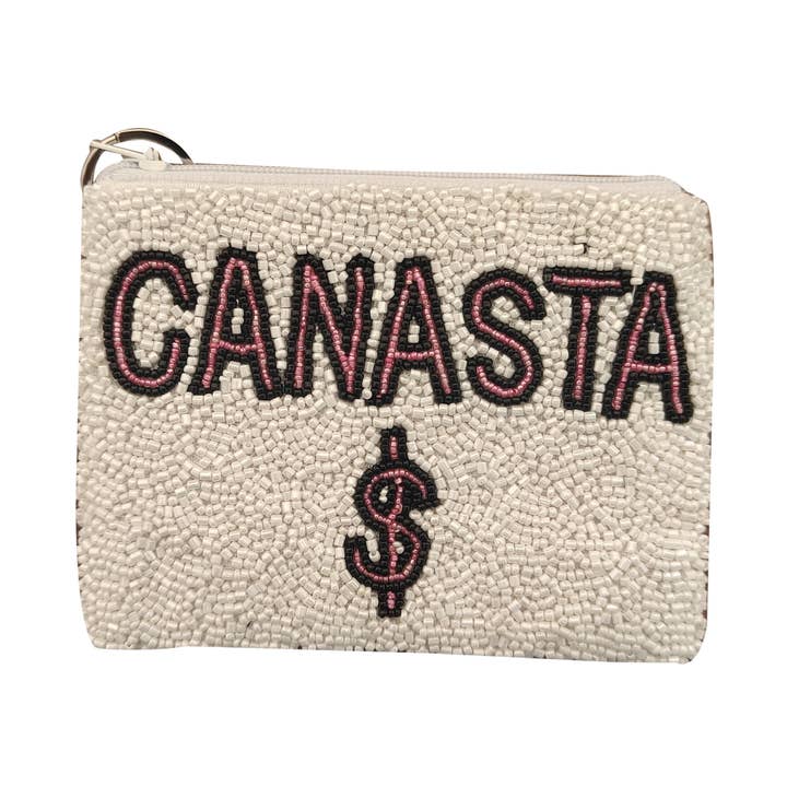 Tiana Designs - Wholesale Coin Purse - Women's - CANASTA $ Coin purse SCP 3005 - White/Neon Pink/Black0