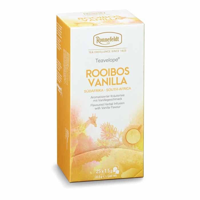 Ronnefeldt Teavelope® Rooibos Vanille® Herbes – 6 × 25 Étui pour la vente par Ronnefeldt USA