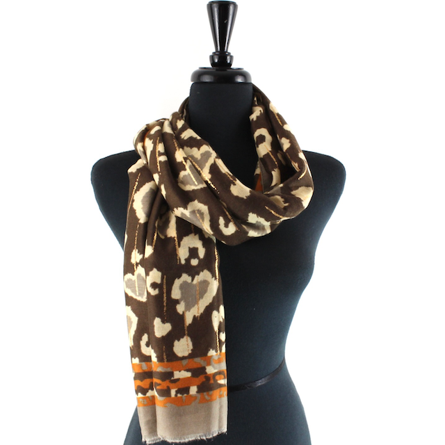Pretty Persuasions - Wholesale Sjaal - Dames - S24098 Hearts Afire sjaal met goudkleurig metaal7