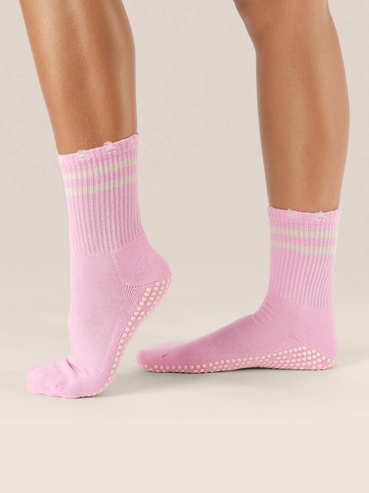 Crew Grip Socks - Edgy Cool Pink for wholesale by MoveActive