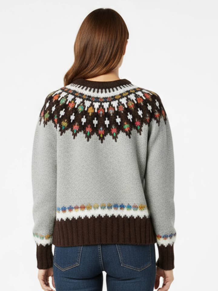 Tolani - Wholesale Knit Sweater - Women's - Sand Morley Fair Isle Sweater 3