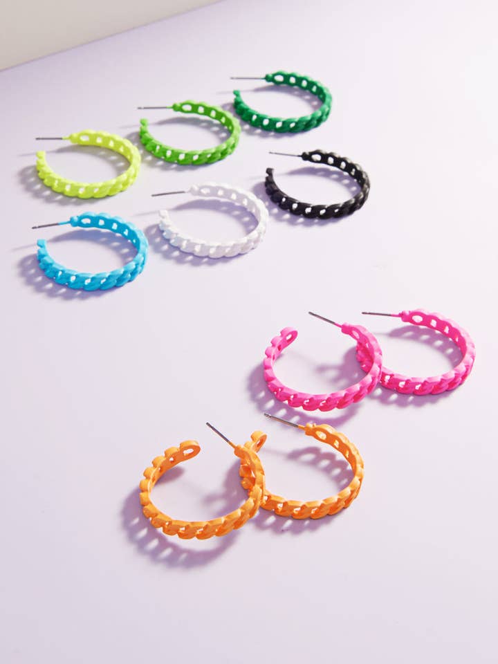 Ring Shaped Metal Color Hoop Earrings for wholesale by Designature New York