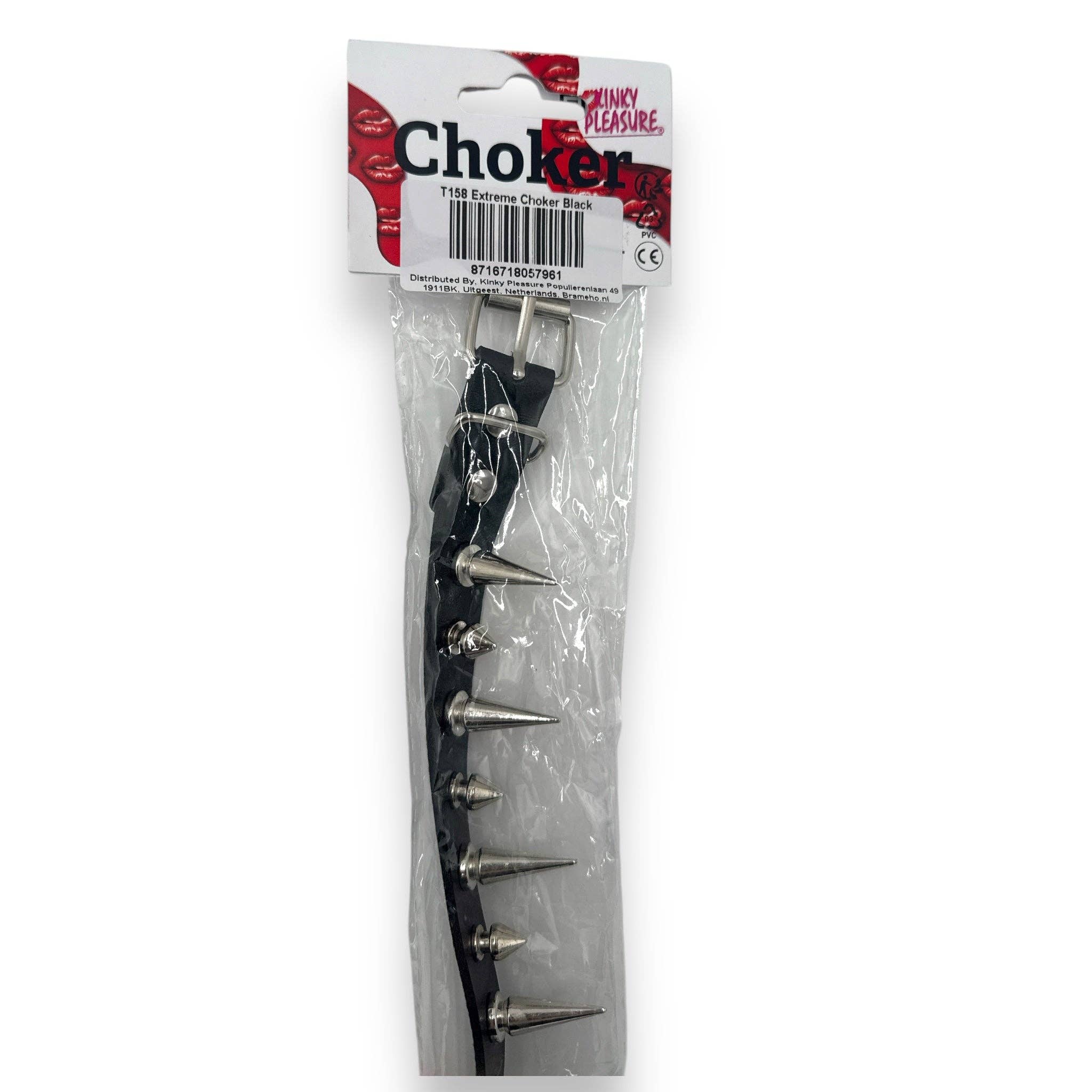 Kinky Pleasure - Wholesale Choker/Collar - Kinky Pleasure - T158 - Extreme Spiked Choker9