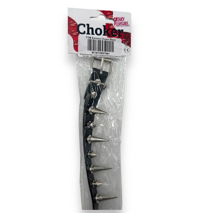 Kinky Pleasure - Wholesale Choker/collar - Kinky Pleasure - T158 - Extreme Spiked Choker9