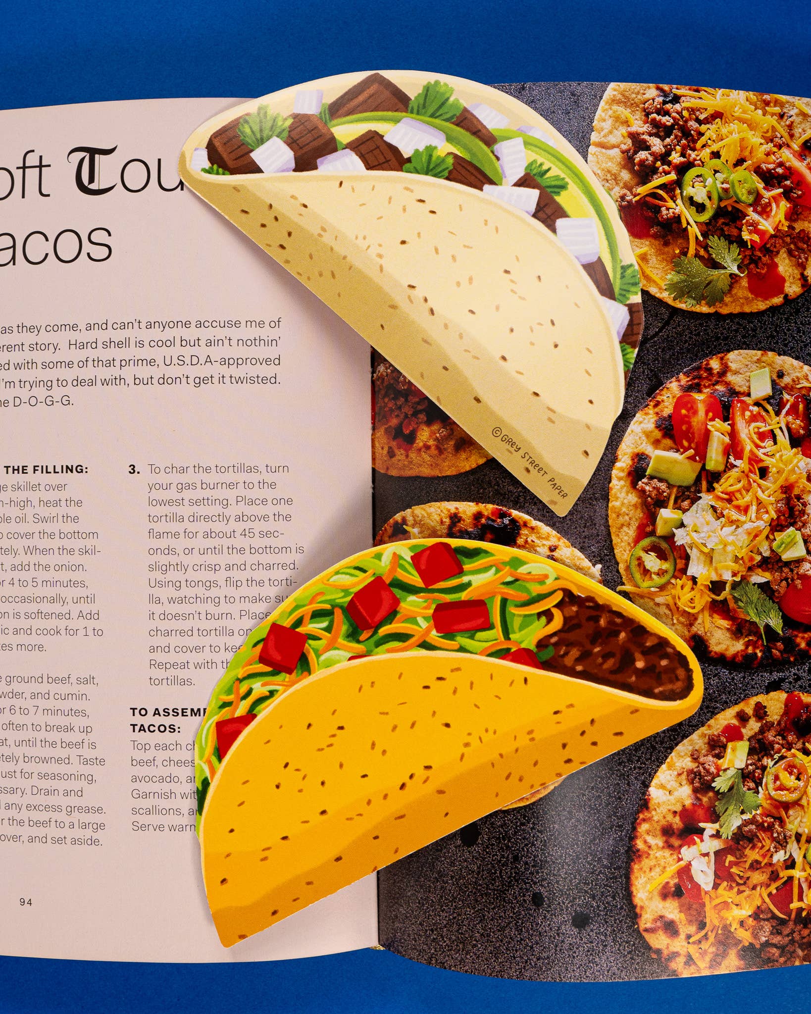 Grey Street Paper - Vendita all'ingrosso Segnalibro - Segnalibro Taco Die-Cut1