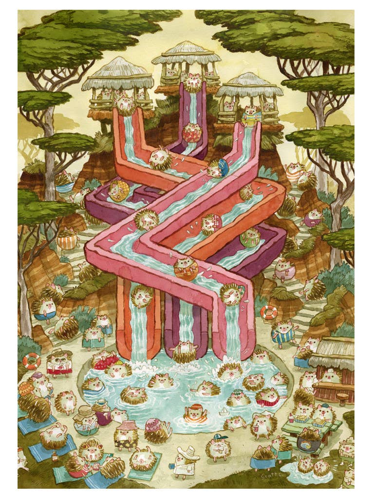 The Scott C Shop - Wholesale Puzzle - Adult - Hedgehog Waterpark 500 Piece Puzzle2