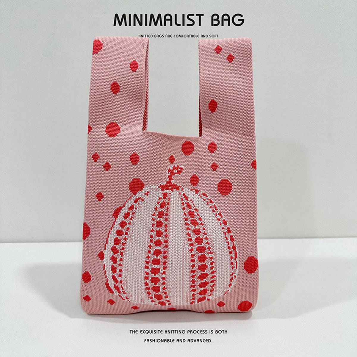 ACCITY - Wholesale Tote Bag - Women's - WOMEN PUMPKIN KNITTED SHOULDER HANDBAG_CWAB15029