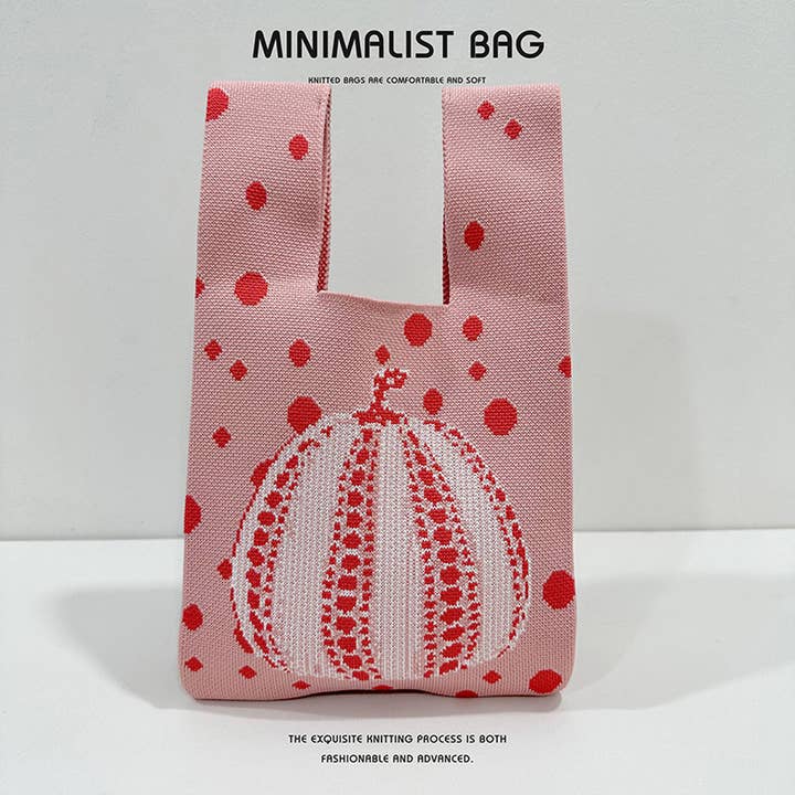 ACCITY - Wholesale Tote Bag - Women's - WOMEN PUMPKIN KNITTED SHOULDER HANDBAG_CWAB15029