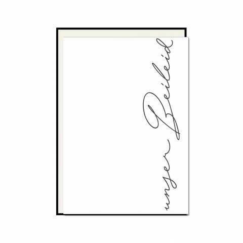 gevouwen kaart hoog, ONZE CONDOLEANCES voor wholesale door 17;30