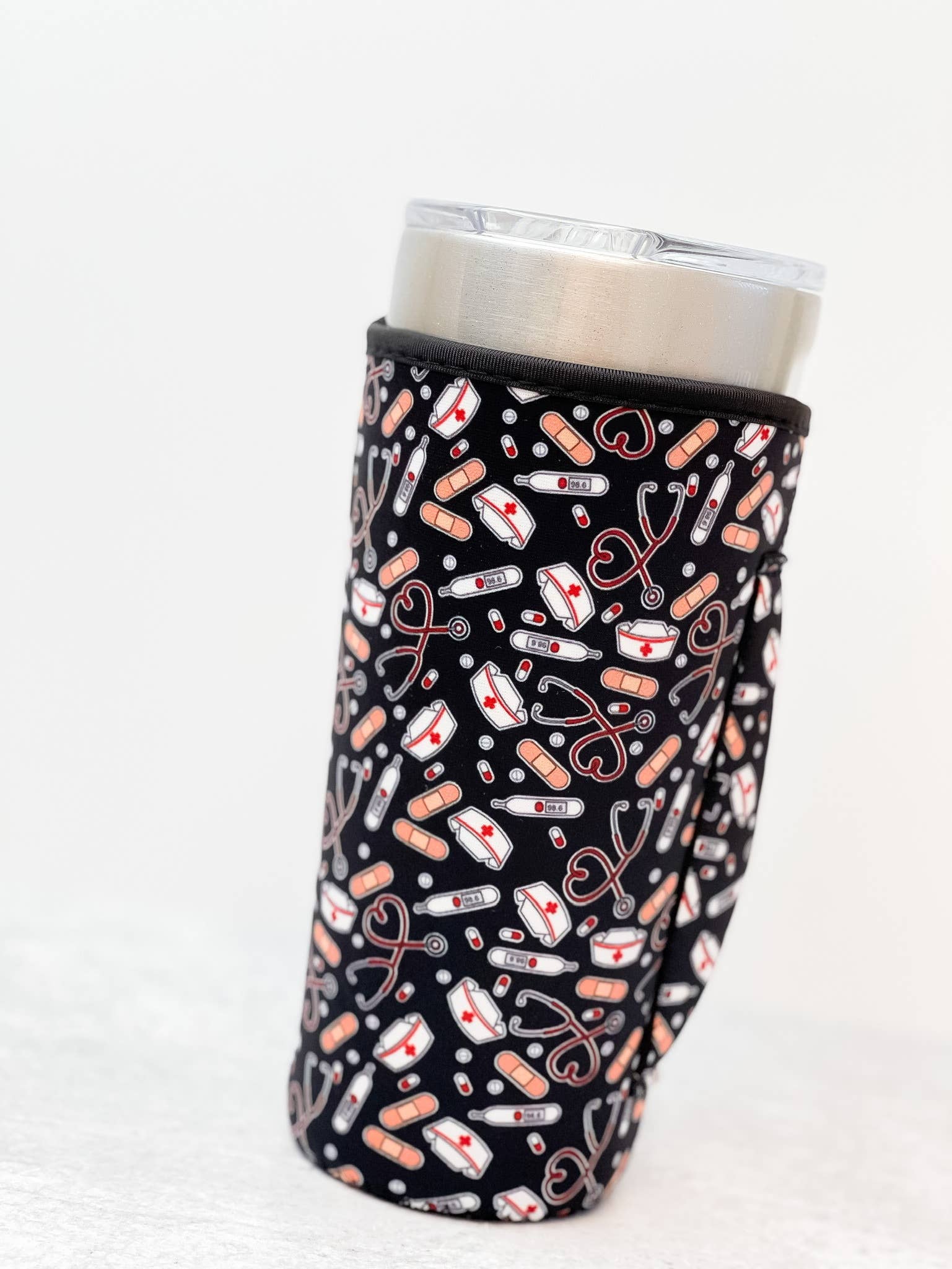 Prep Obsessed Wholesale - Wholesale Drink Huggers & Koozies - Insulated Cold Cup Sleeve with Handle - Healthcare Worker1