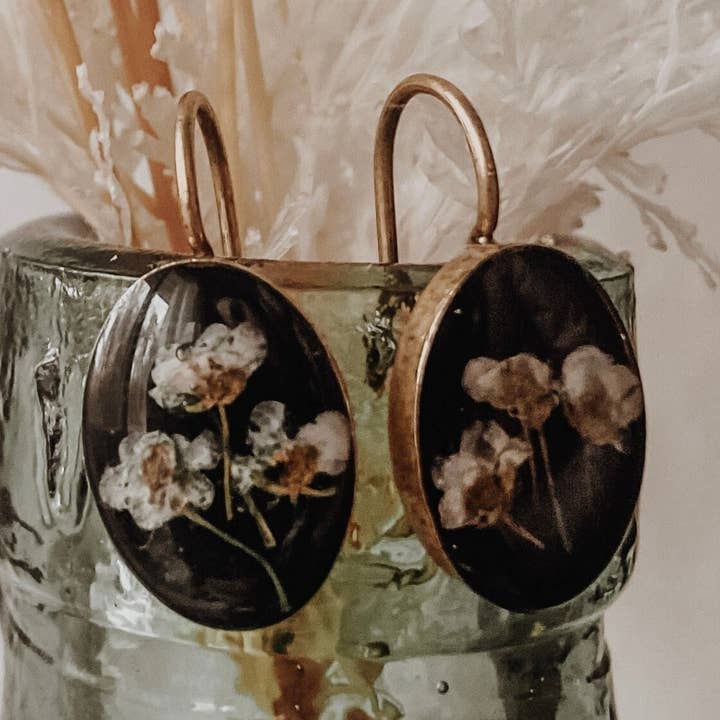Alyssum Botanical Earrings for wholesale by Ephemera