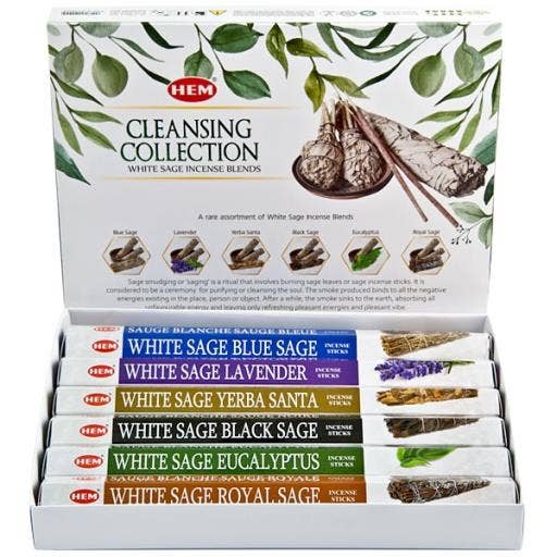 Hem White Sage Blend Cleansing Collection Gift Pack 9``-946 for wholesale by International Gifts Ltd.