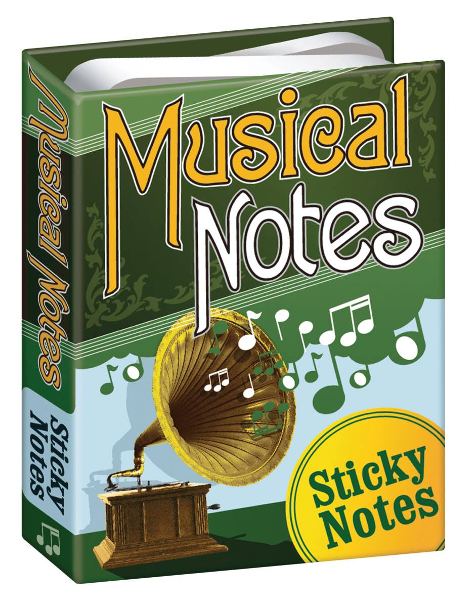 Unemployed Philosophers Guild - Wholesale Sticky Notes - Musical Notes Sticky Notes1